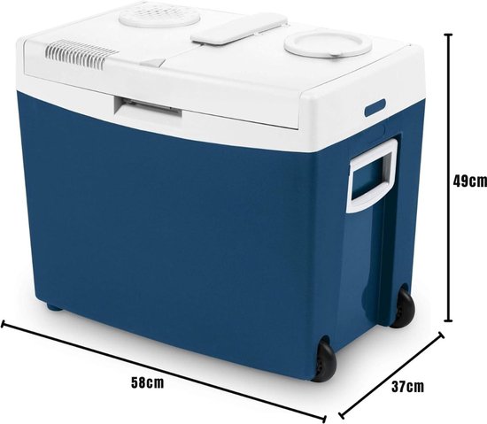 Aura® Elektrische koelbox 12 en 230 volt - Elektrische koelbox - Koelbox - Blauw - 55cm x 48cm x 46cm van Aura® — afbeelding 4