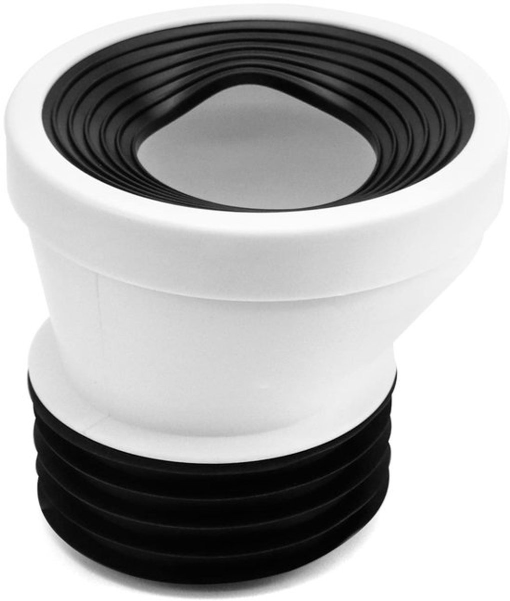 ® Verzetstuk van 20 mm, wc-aansluitbuis, kunststof wc-aansluitstuk, wit