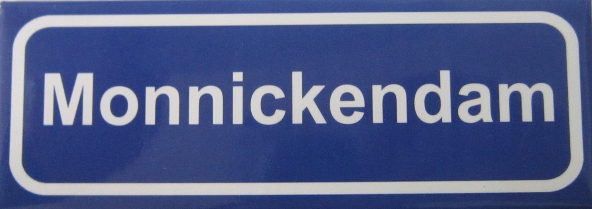 Souv© - magneet plaatsnaambord Monnickendam