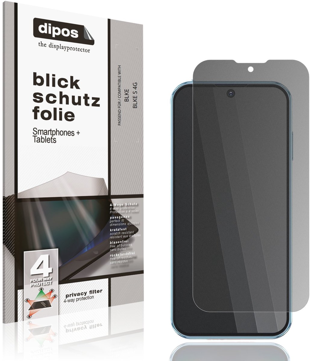 dipos – Matte Privacy Screenprotector geschikt voor BLKE BLKE S 4G | Anti-Spy Beschermfolie