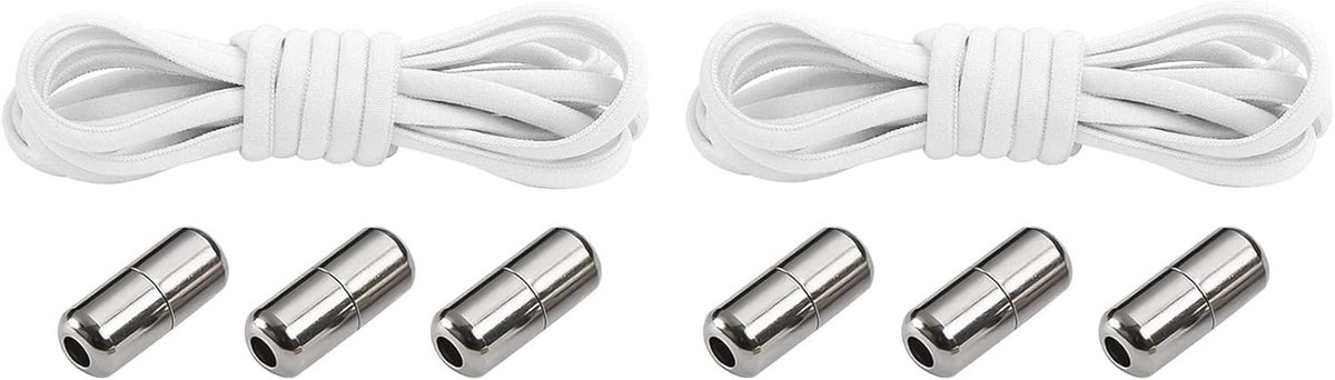 Premium elastische veters, scheurvast en zonder knopen, 100 cm, vervangende veters voor sneakers, sportschoenen en hardloopschoenen