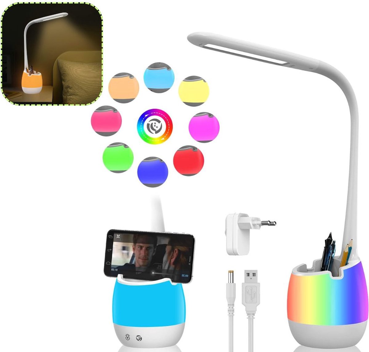 CLGP® Bureaulamp Kinderkamer - Tafellamp - Daglichtlamp