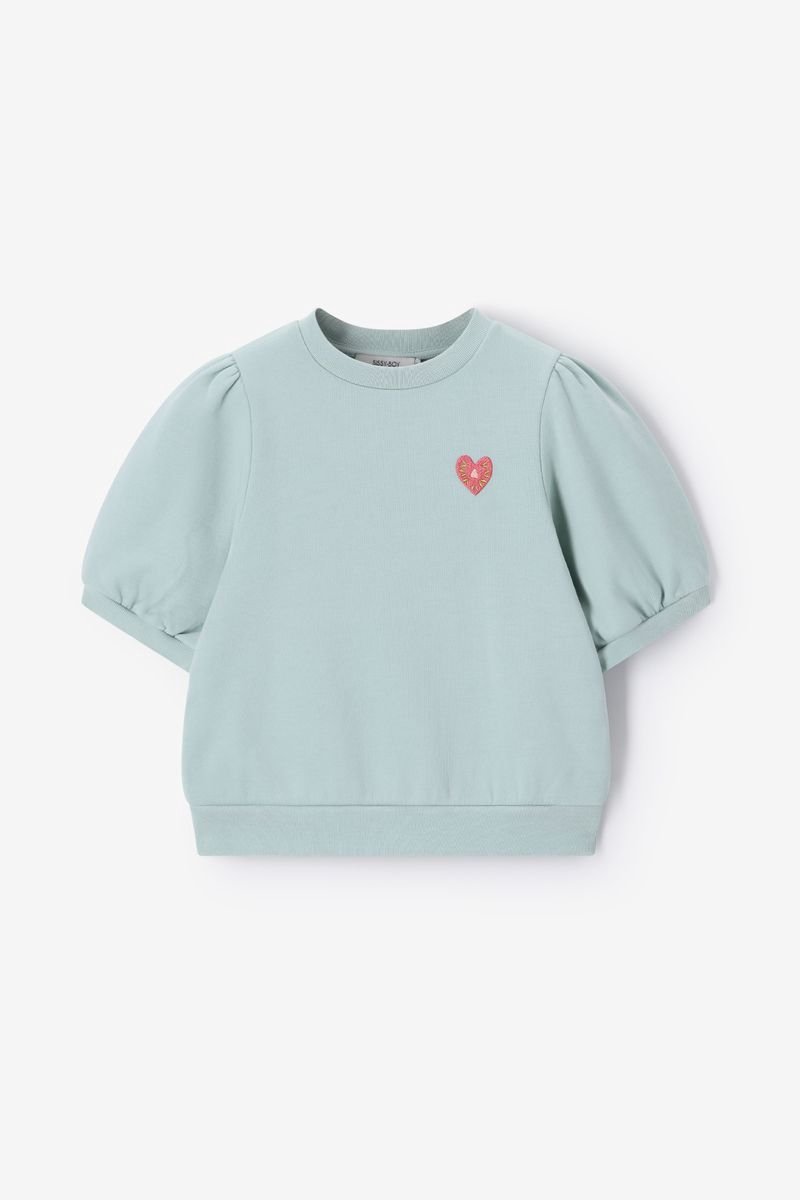 Sissy-Boy - Lichtgroene sweater met pofmouwen