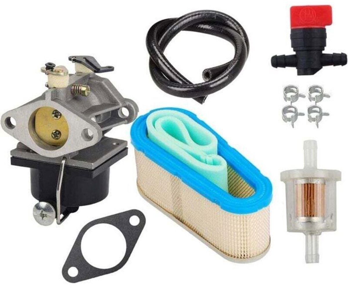 Carburateur met luchtfilter 36356, afsluitklep, brandstoffilter, brandstofleiding, Geschikt voor Tecumseh OHV125, OHV130 en OVH1