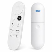 Universele Afstandsbediening Geschikt voor Google Chromecast met Google TV & Google TV Streamer – Spraakbediening – YouTube & Netflix Sneltoetsen – Bluetooth – Wit