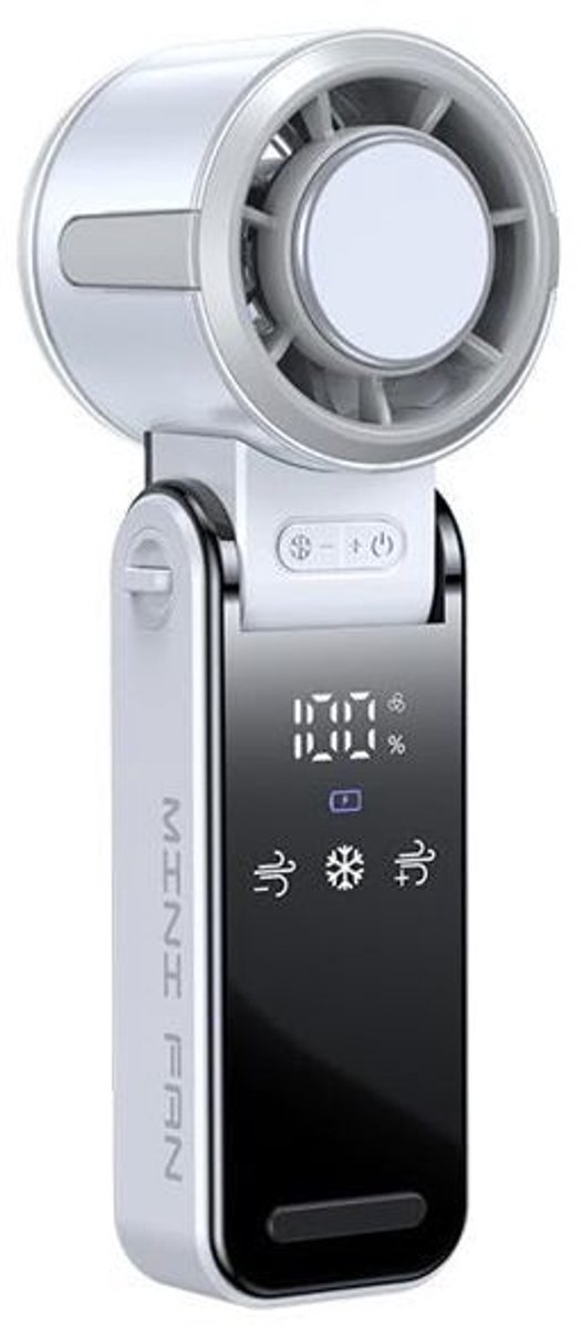 LISM-Draagbare handventilator met turbine en koelplaat, krachtige mini-reisventilator, 14000 toeren per minuut, oplaadbaar via USB.