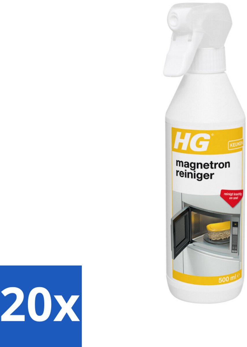 20 x HG Magnetronreiniger 500 ml - Magnetron Reinigen - Magnetron Reiniger - Magnetron Reinigen Snel - Magnetron Vet Verwijderen - Magnetron Etensresten Verwijderen