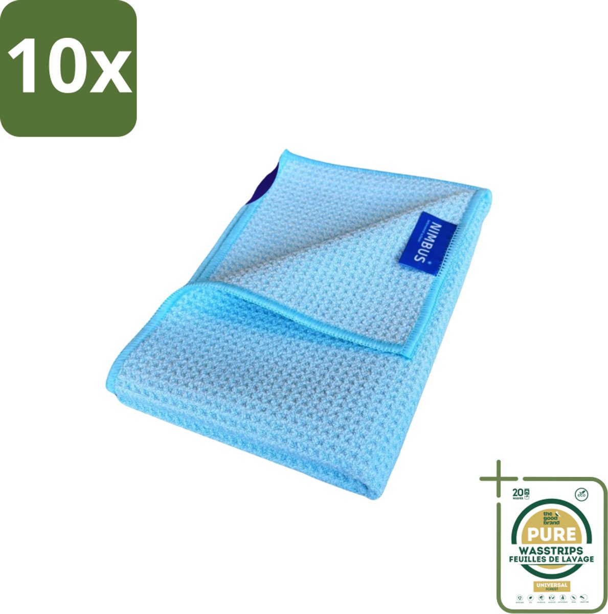 10 x NIMBUS Magic Droogdoek Small - Grootverpakking - Droogdoek - Water Opnemen - Streeploos Drogen - Auto Drogen - Glas Drogen