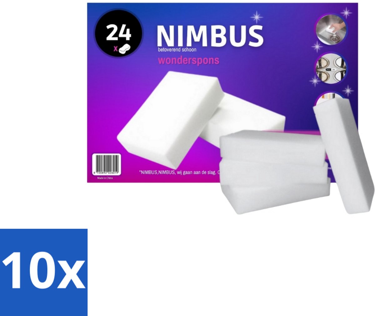 NIMBUS Wonderspons 24 stuks per verpakking - Bulkverpakking - 10 stuks