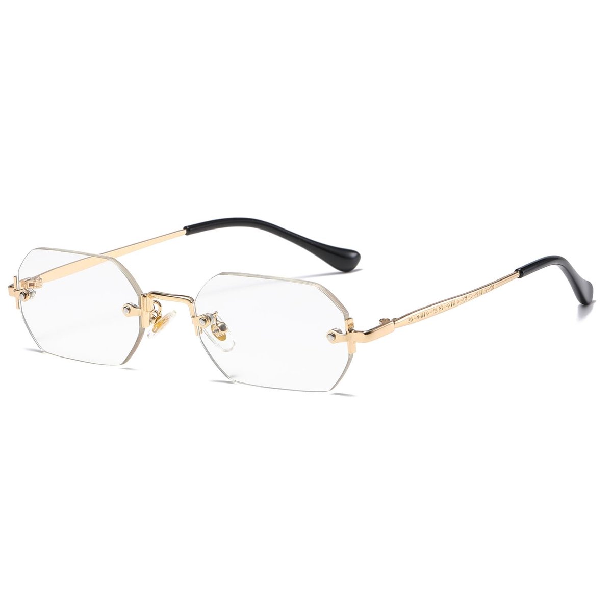 Elzusha - Retro Rimless Zonnebril voor Dames en Heren