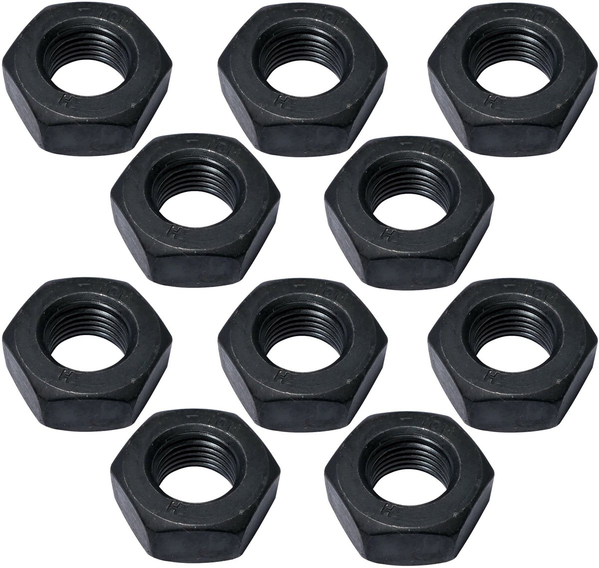Elzusha - Set van 10 M10x1 Hex Moeren met 6 Afgeschuinde Tips