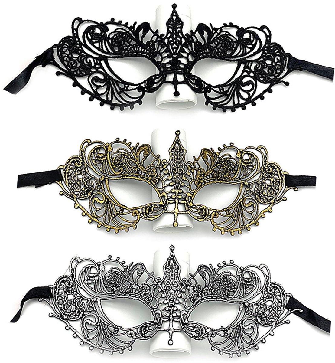 Elzusha - Set van 3 Maskers voor Feesten - Sexy Leren Masker voor Halloween en Carnavals