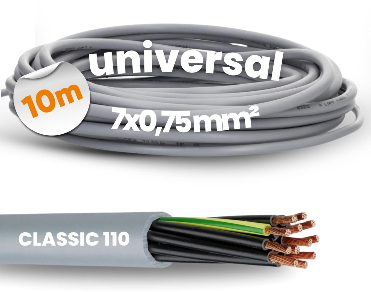 Elzusha - 10 m Ölflex Classic stuurkabel met PVC coating