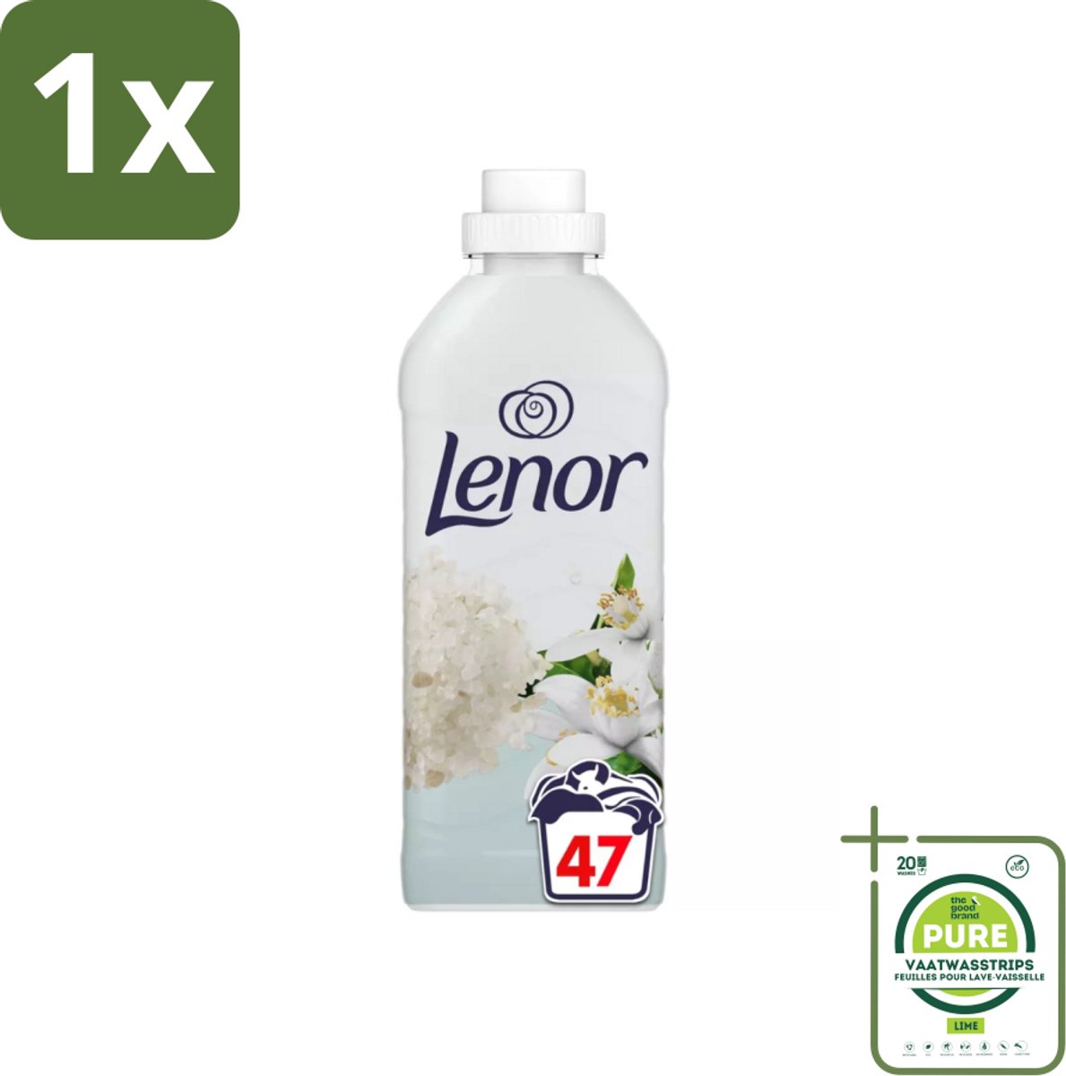 1 x Lenor - Wasverzachter - Citroenbloesem & Zeekristal - 47 Wasbeurten - Wasverzachter - Lenor - Citroenbloesem - Zeekristal - Frisse Geur