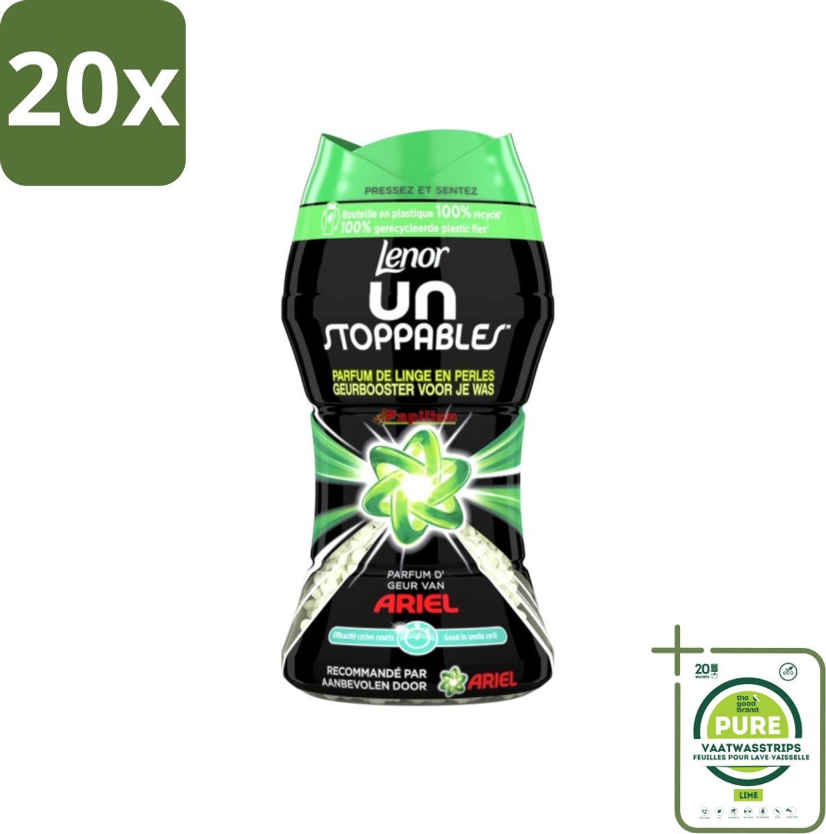 20 x Lenor Unstoppables - Geurbooster - Parfum van Ariel - 11 Wasbeurten - Grootverpakking - Wasverzachter - Geur - Geurboost - Langdurige Geur - Ariel