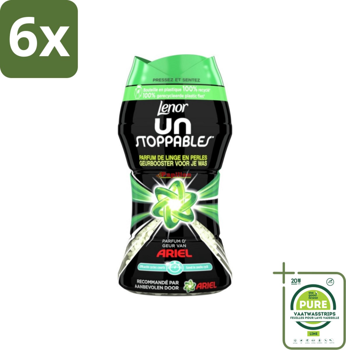 Lenor Unstoppables - Geurbooster - Parfum van Ariel - 11 Wasbeurten - Voordeelverpakking - 6 stuks - Wasverzachter - Geur