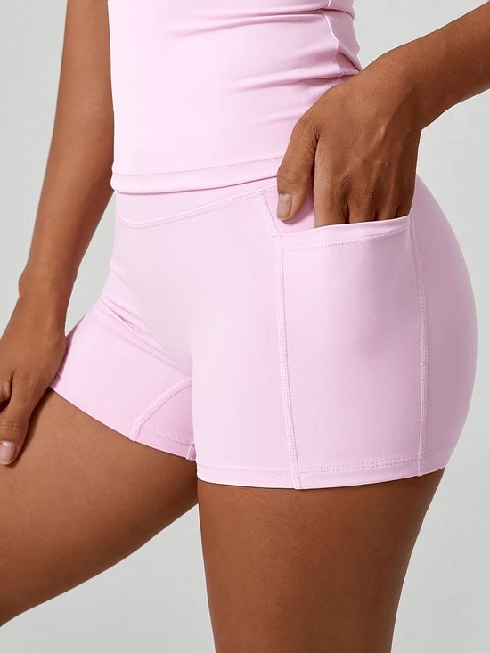 Currero Pilates Pak Dames - Yoga - Buttshaper - Gym - Fitness - Butt Lift - Bil Vergrotend - Heup Liftend - Yogakleding - Roze XL — afbeelding 2