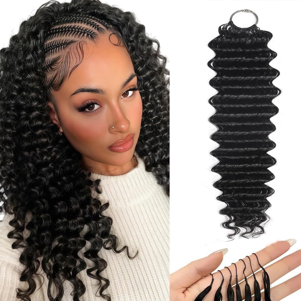 Elzusha - Diepe Golf Haarverlenging 50g 14 Inch