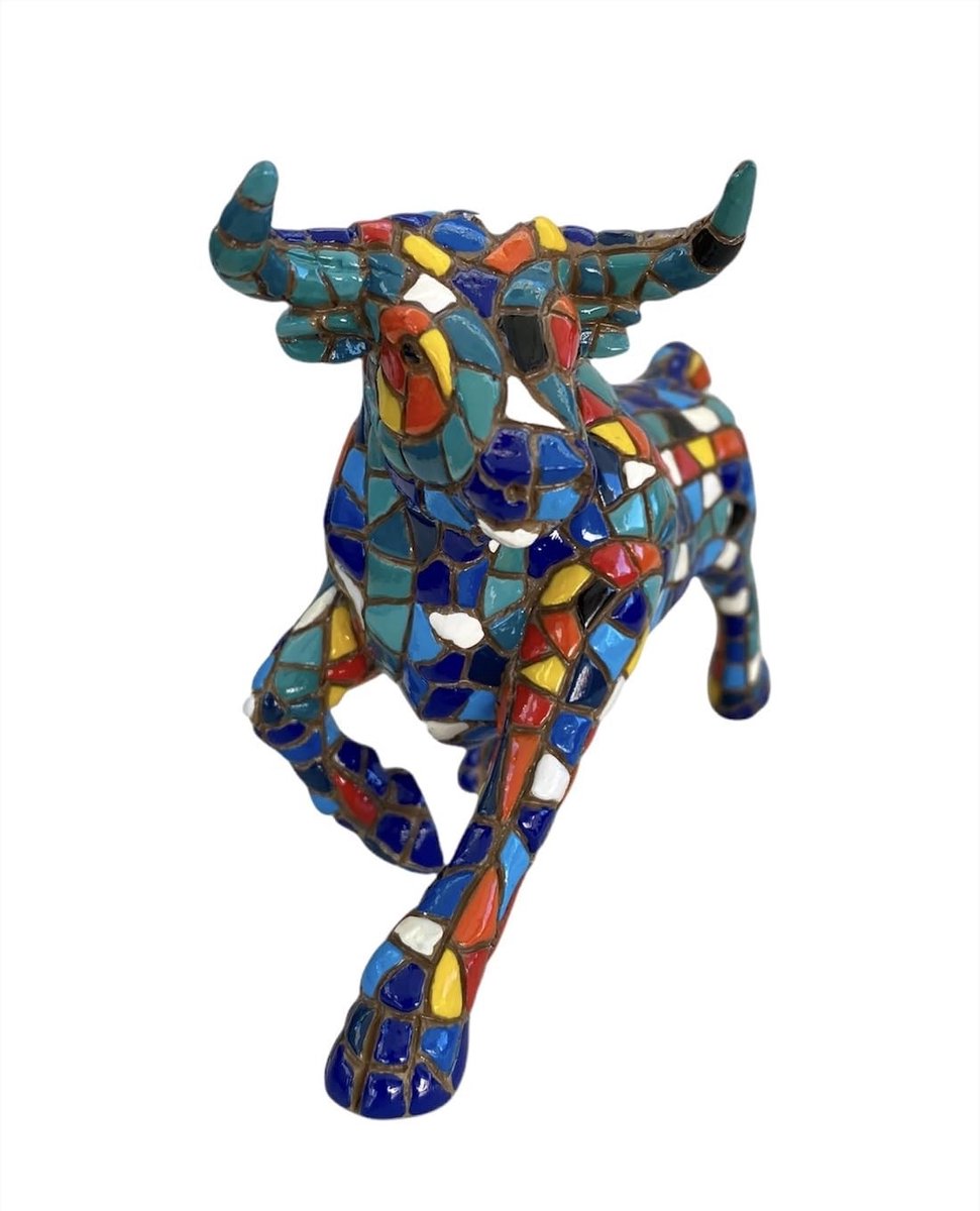 Elzusha - Mosaic Stier Beeld 18 cm