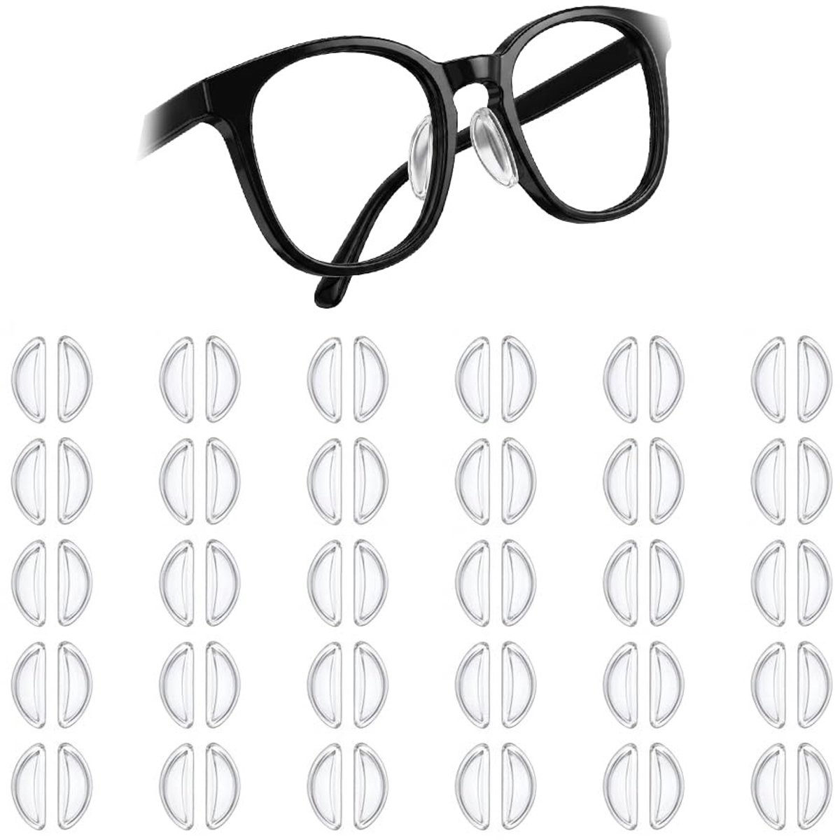 Elzusha - Set van 30 D-vorm Siliconen Neuspads