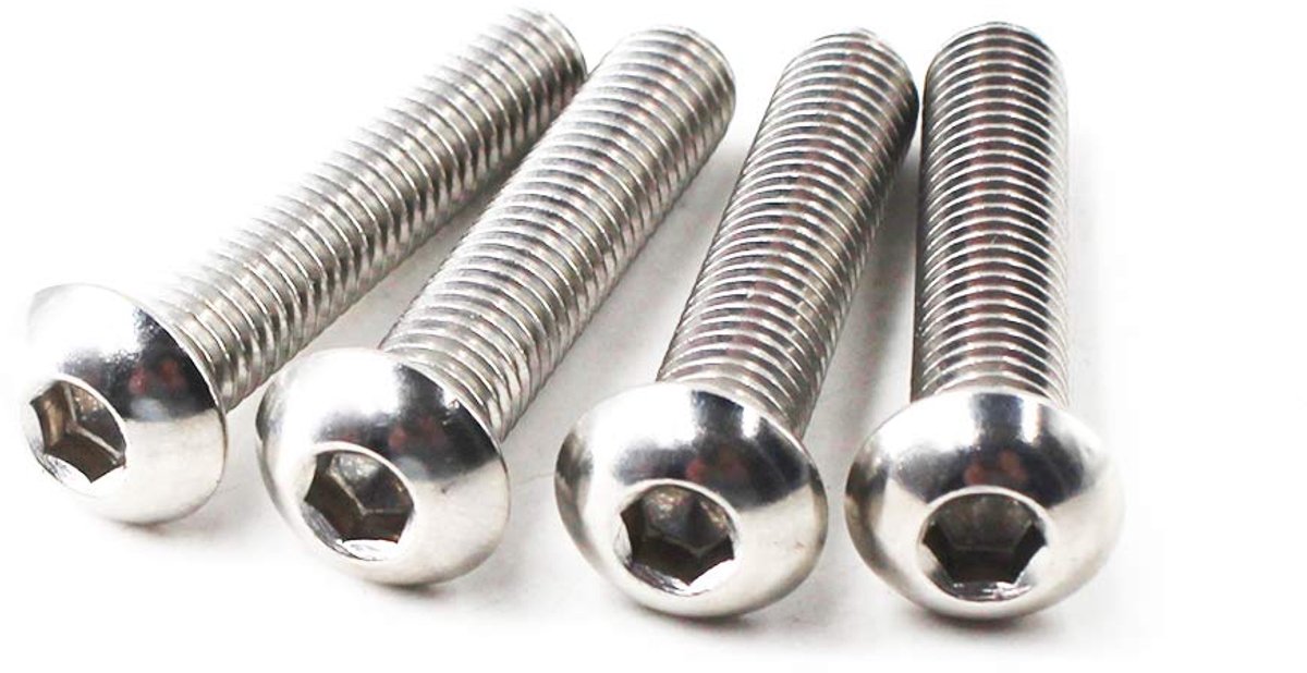 Elzusha - M5x25 Knop Hoofd Hex Socket Drive Schroeven 304 Rvs - Pak van 50