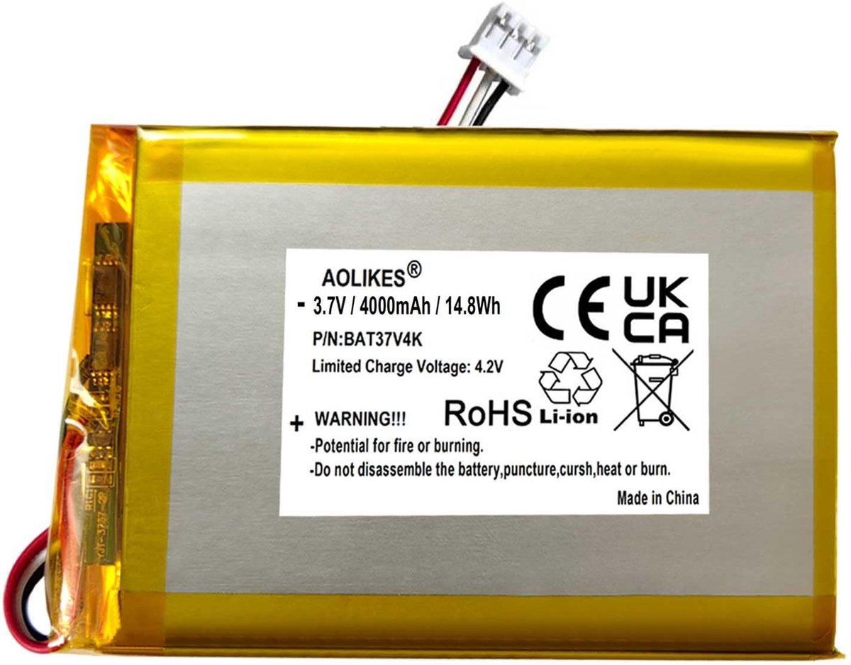 Elzusha - 4000mAh 3.7V Oplaadbare Batterij voor Bonoch Video Baby Monitor