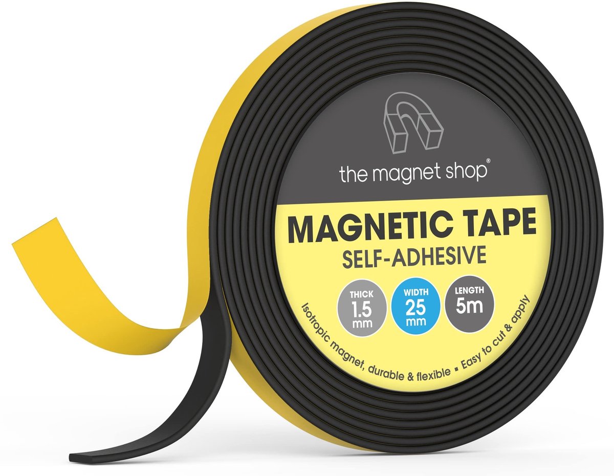 Elzusha - Zelfklevende Magnetische Tape voor Creatief Gebruik - 5 Meter Rol