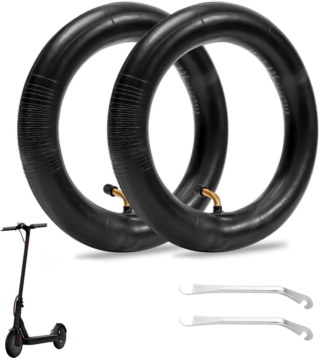 Elzusha - 10 x 2.5 Inch Scooterbanden - Inclusief Ventiel en Montagehulp