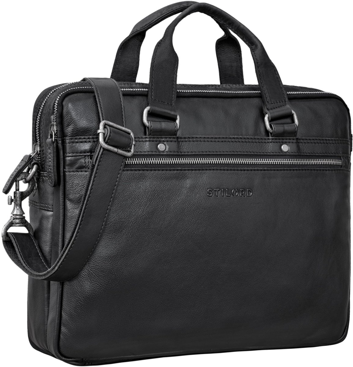 Elzusha - Vintage Leren Laptoptas voor 15 inch Notebooks