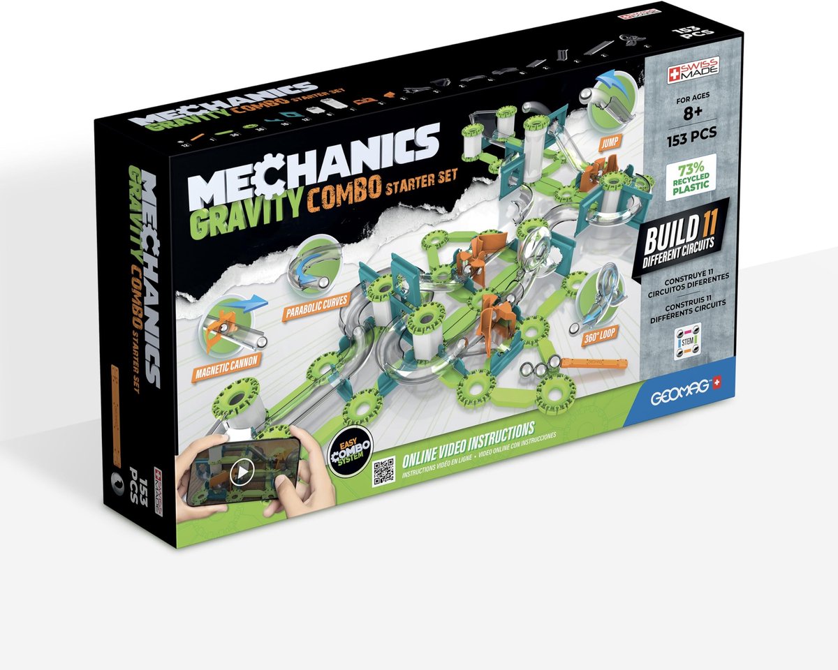 Elzusha - Geomag Mechanics Gravity Combo Starter Set van 153 Onderdelen