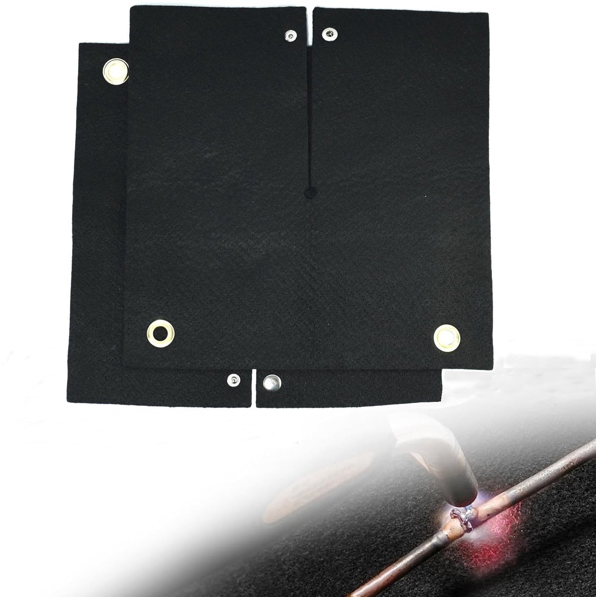 Elzusha - Set van 2 Brandwerende Carbon Vilt Matten 30 x 30 cm