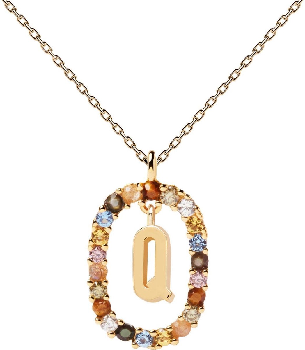 Elzusha - Gouden Ketting met Letter Q voor Dames