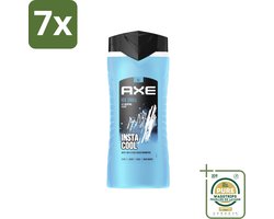 7 x Axe XL - 3-in-1 Douchegel - Ice Chill - Icy Menthol - Insta Cool - 400 ml - Grootverpakking - Douchegel - Frisheid - Bevroren Munt - Citroen - 3-in-1