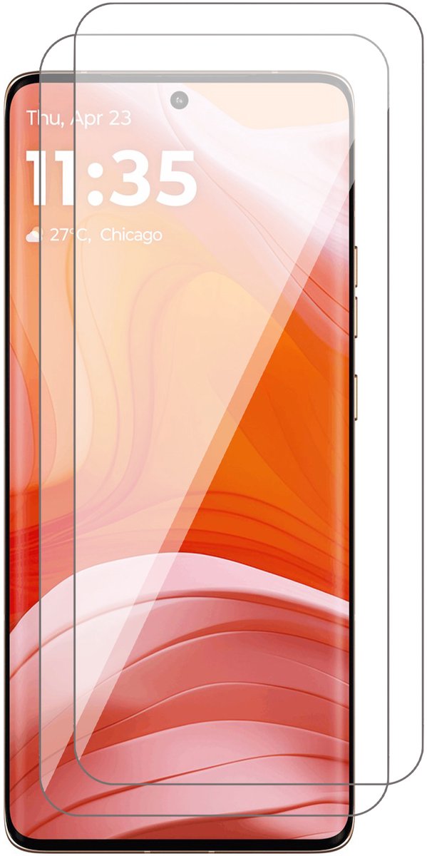 Screenprotector geschikt voor Motorola Moto Edge 50 Pro – 2 Stuks – UltraClear Gehard Glas – Case Friendly – 9H Krasbestendig