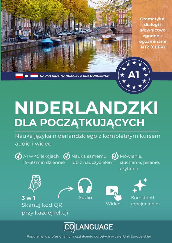 Nederlands A1 voor beginners. Cursus met grammatica, dialogen en woordenschat, inclusief audio en video.