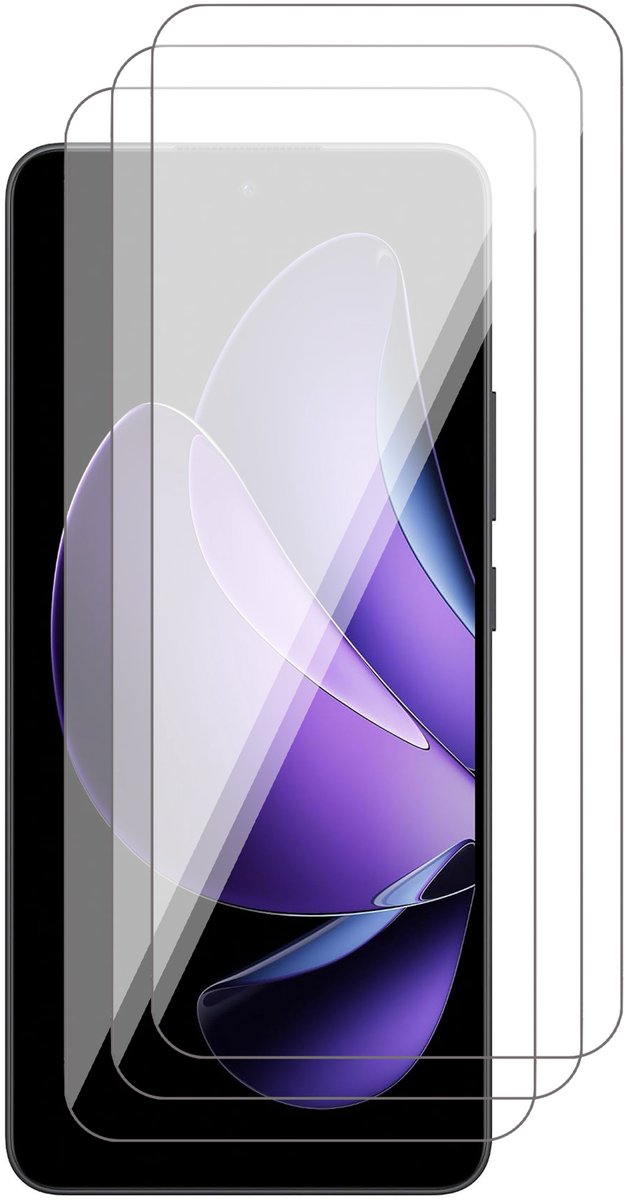 Screenprotector geschikt voor Oppo Reno 13F / 13 FS – 3 Stuks – UltraClear Gehard Glas – Case Friendly – 9H Krasbestendig