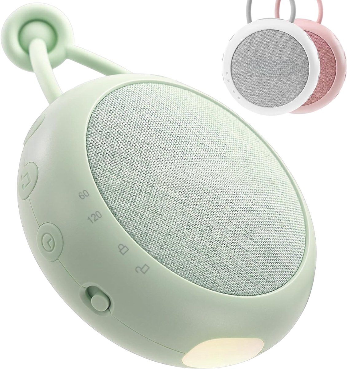 Verte White Noise Machine - Groen - Slaapliedje Voor Baby's - Nachtlampje En Witte Ruis Om Baby's Te Laten Slapen - 15 Geluiden - Oplaadbaar Via USB