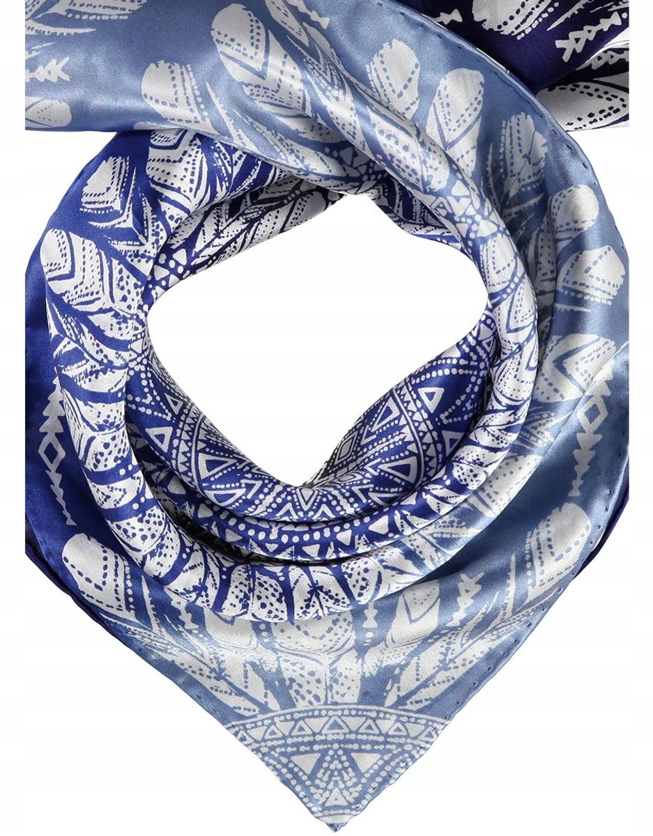 Passigatti Zijden Bandana Dames Blauw 53x53 cm