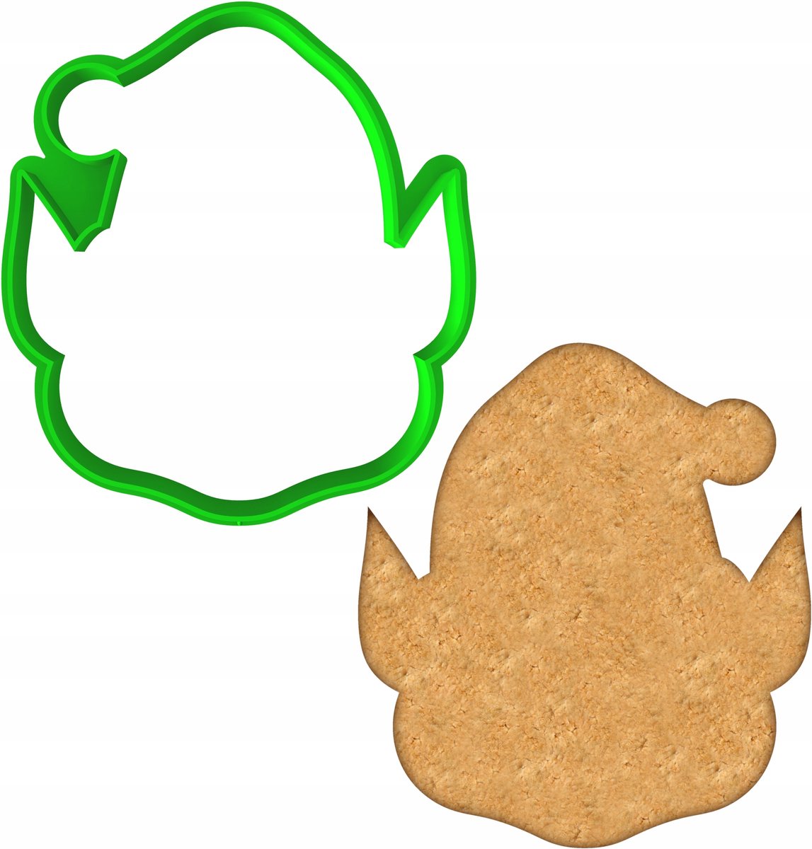 Kerstkoekjesvorm Elf - 8cm