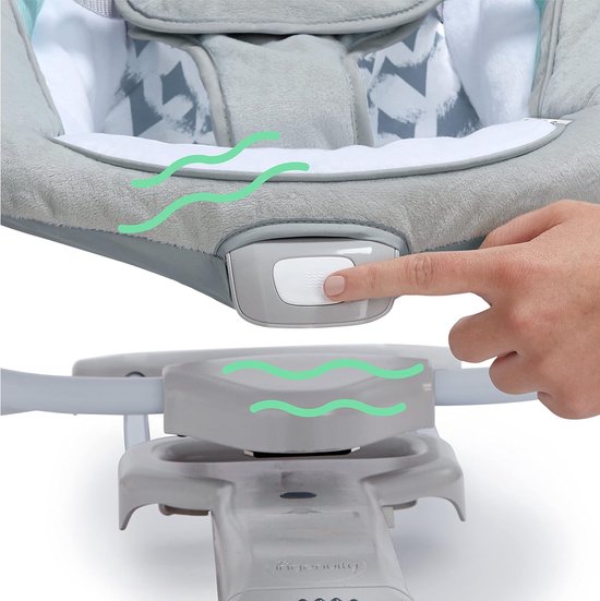 2-in-1 Baby Schommelstoel en Kinderzitje - 5 Schommelstanden - Trilfunctie - 12 Melodieën en 4 Natuurgeluiden - Opvouwbaar — afbeelding 3