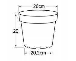 Interplast SBX Kweekpot 7,5L - Zwart Kunststof