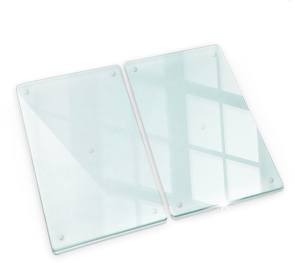 ArtPrintCave - Transparante Glazen Keukenbescherming - Set van 2 Glazen Platen - 2x30x52 cm - Glazen Keukenplaat - Transparante Wandbescherming