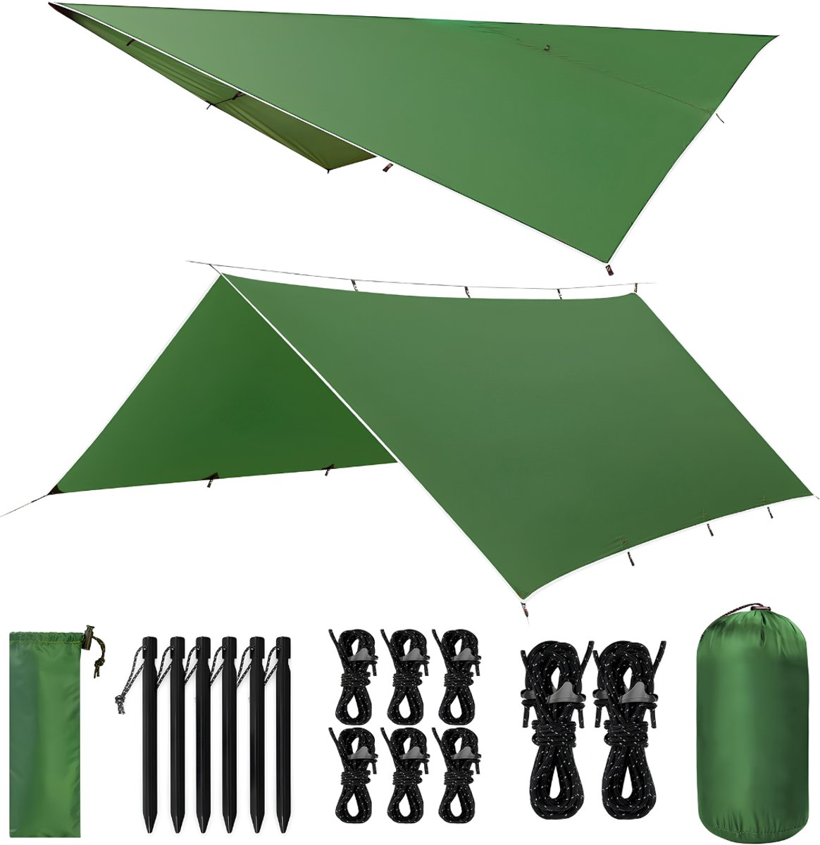 Ploutos® Partytent - Tarp - Tentzeil - Groen - 400cm × 300cm × 1cm