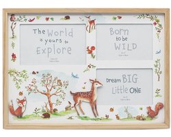 Bosvrienden Baby Fotolijst 3 Foto's Houten Fotocollage 35 x 