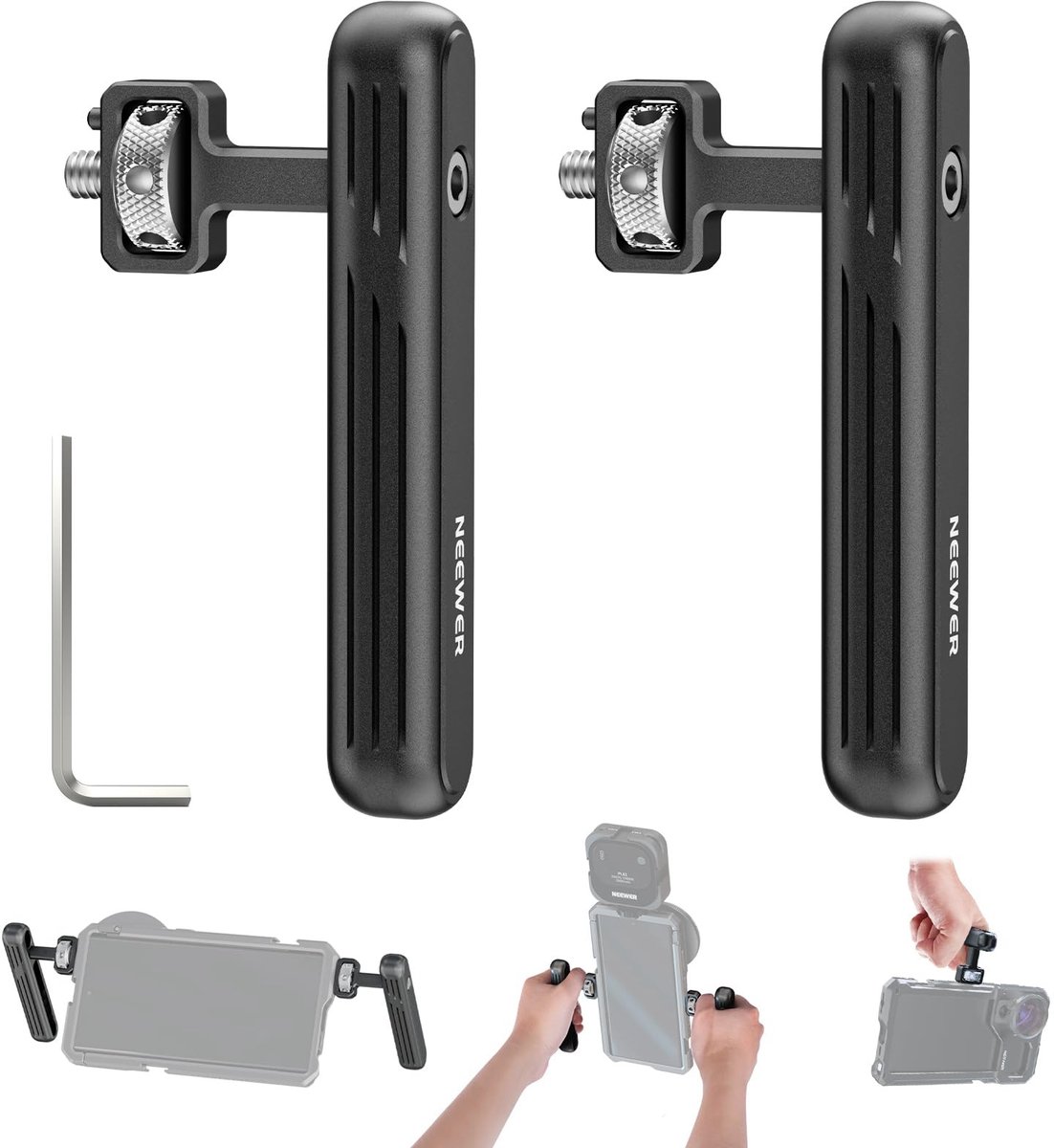 Solidchoice - Draaibare Zijhandgreep voor Telefoon Stabilizer