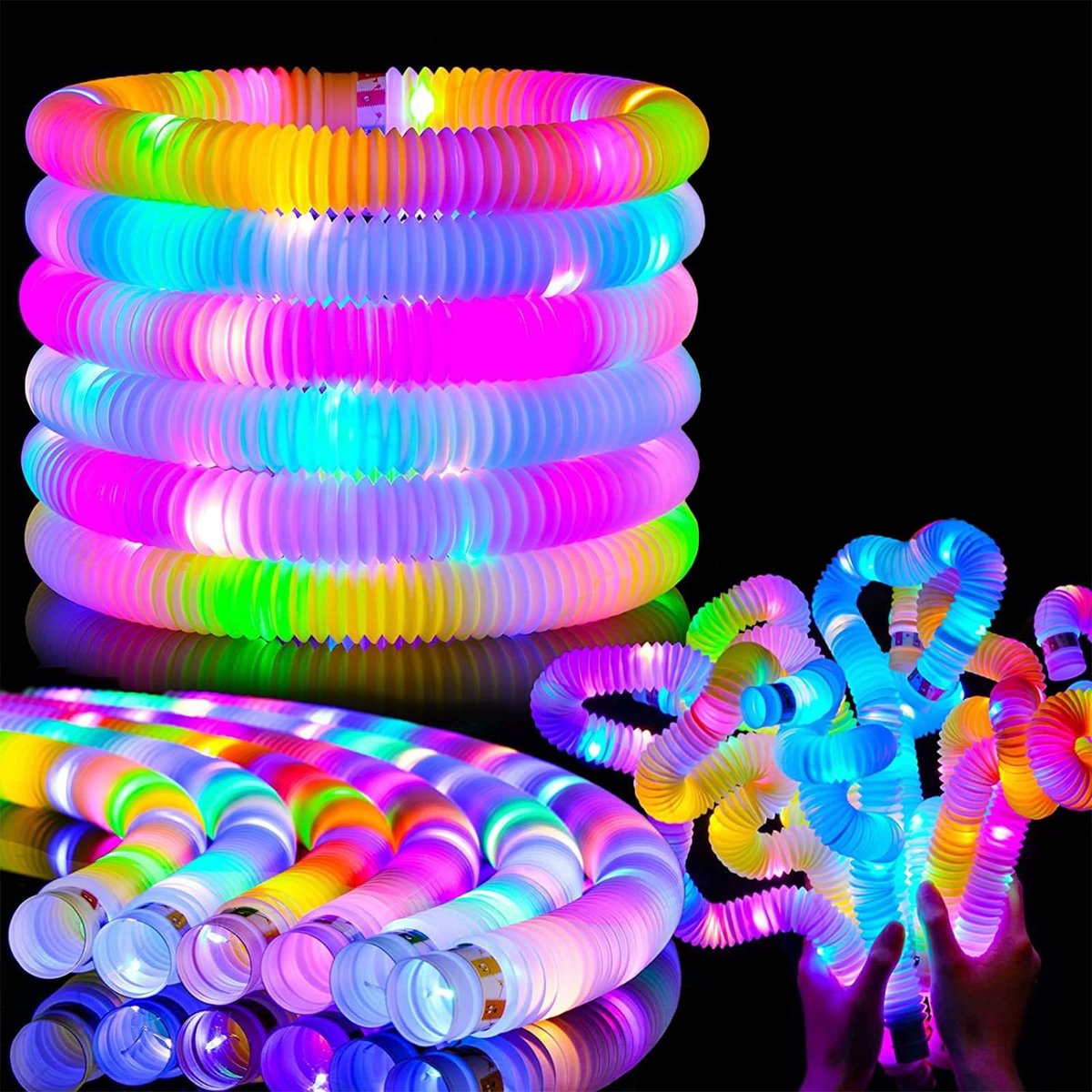 Solidchoice - Set van 12 Glow-in-the-Dark Lichtbuizen voor Feestjes