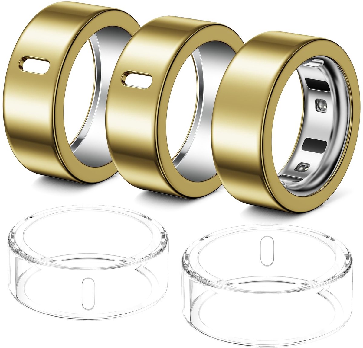 Solidchoice - 5 x Ring Covers voor Oura Ring Gen 3/4 - Beschermende TPU Case