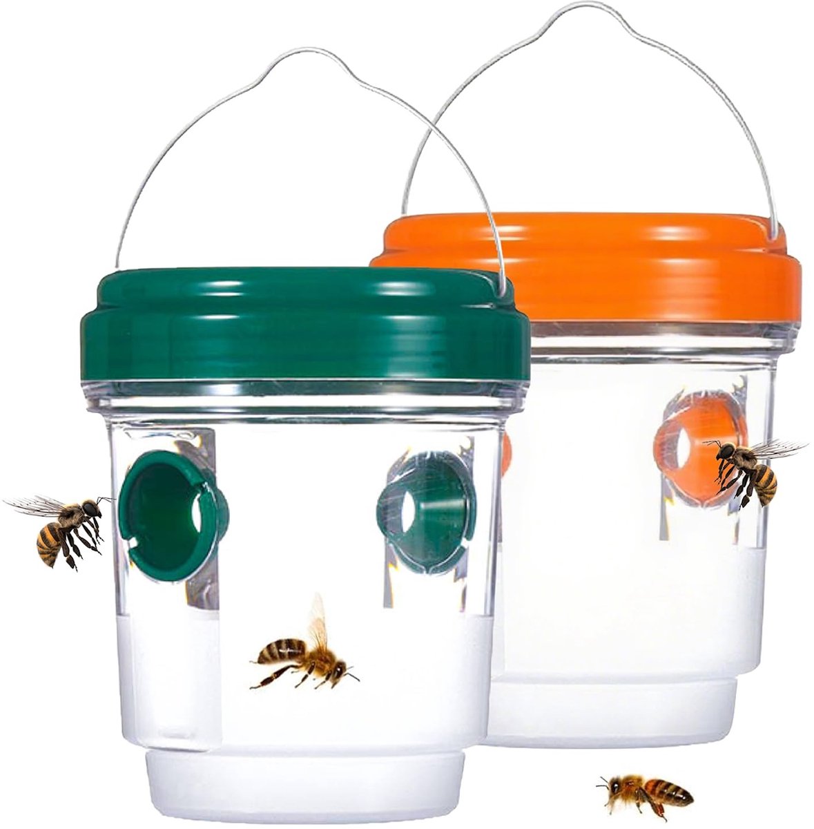 Solidchoice - Set van 2 Buiten Wespentrappen met Natuurlijke Aas