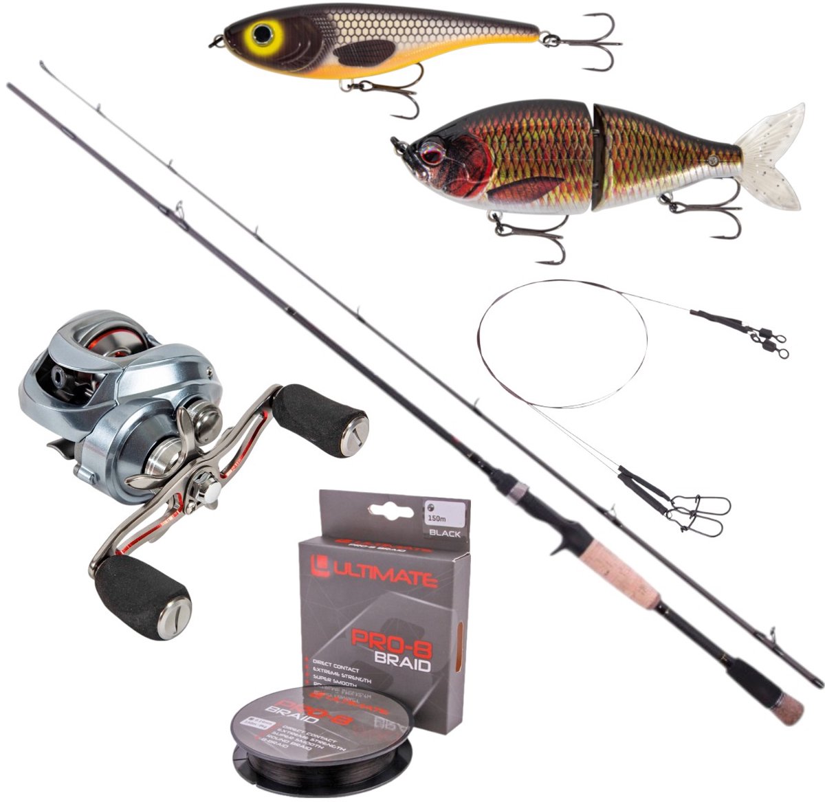 Ultimate Vital Baitcasting Hengelset - Roofvis Set