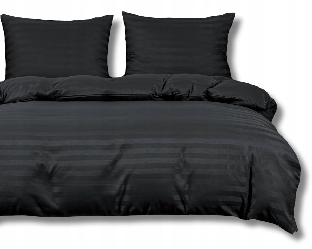 Hotel Stijl Dekbedovertrek Set 220x200 Zwart - 3 Delig
